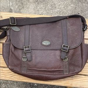Fossil Brown Leather Tote/ Crossbody Bag